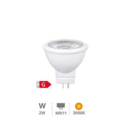 Lámpara LED ultrabrillo 2W MR11 3000K