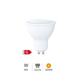 Lámpara LED dicroica 6W GU10 3000K regulable