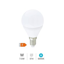 Lámpara LED esférica 7,5W E14 6000K
