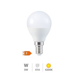 Lámpara LED esférica 3W E14 4200K