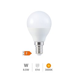Lámpara LED esférica 8,5W E14 3000K