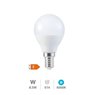 Lámpara LED esférica 8,5W E14 6000K