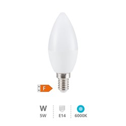 Lámpara LED vela 5W E14 6000K