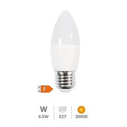 Lámpara LED vela 6,5W E27 3000K