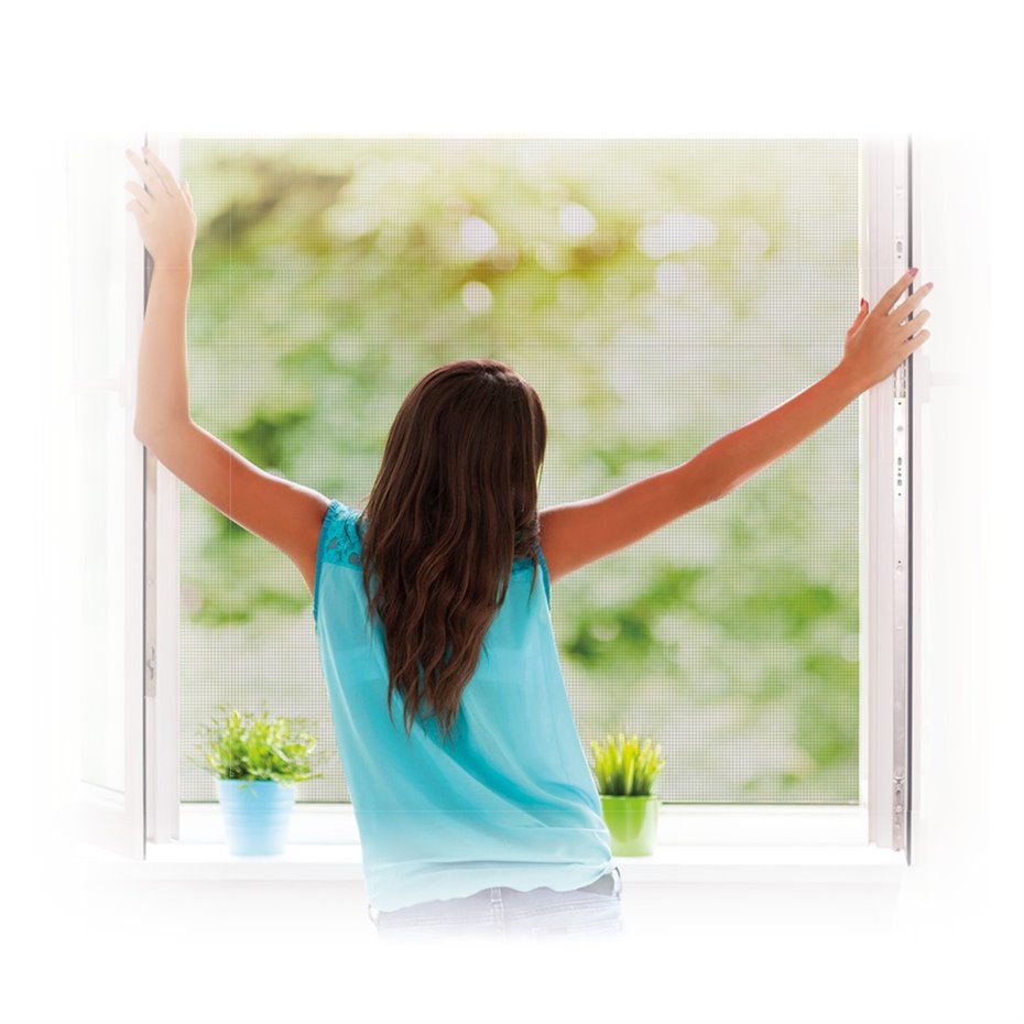 Mosquitera con velcro para ventanas 130x150cm