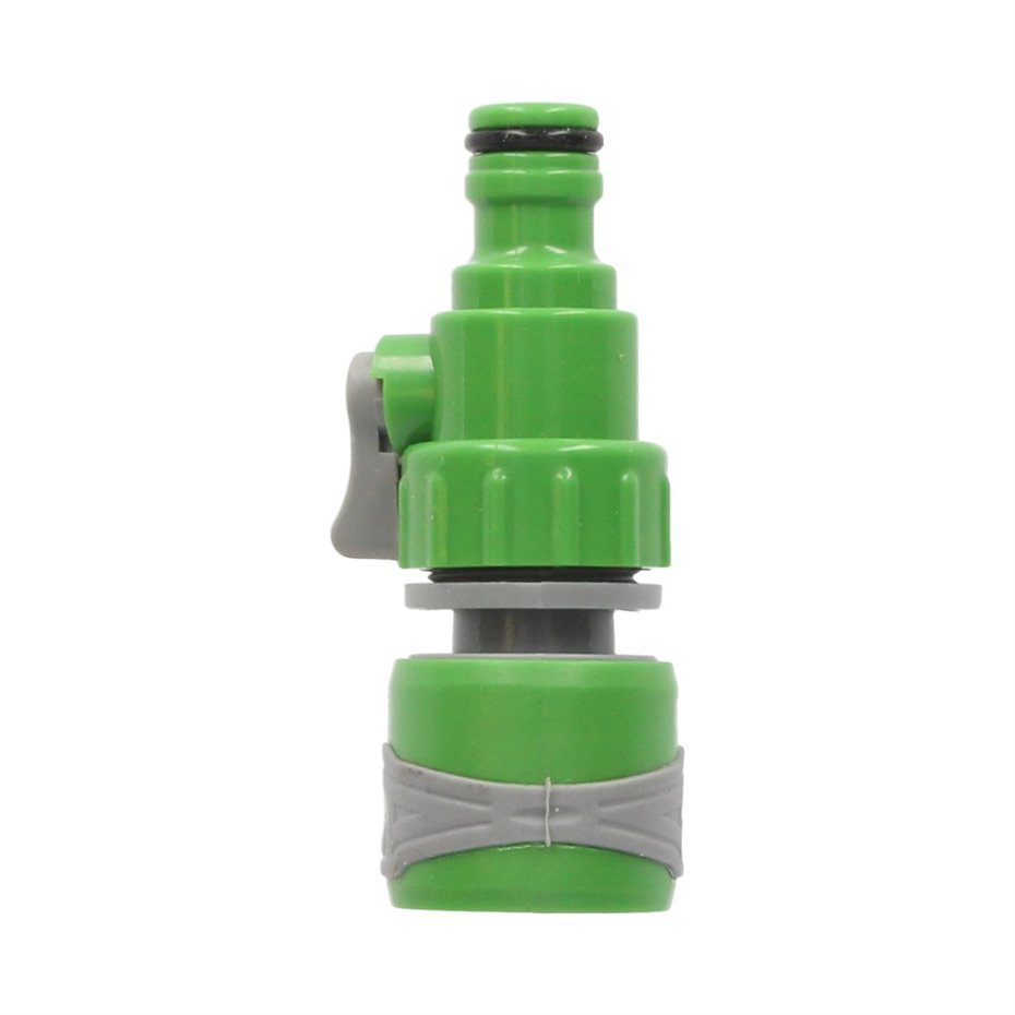Conector manguera Ø1/2" - Ø3/8" - Ø5/8" - Ø3/4" con válvula ON/OFF