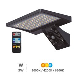 Aplique solar LED con sensor 8W 3000K-6000K