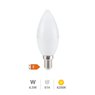 Lámpara LED vela 6,5W E14 4200K