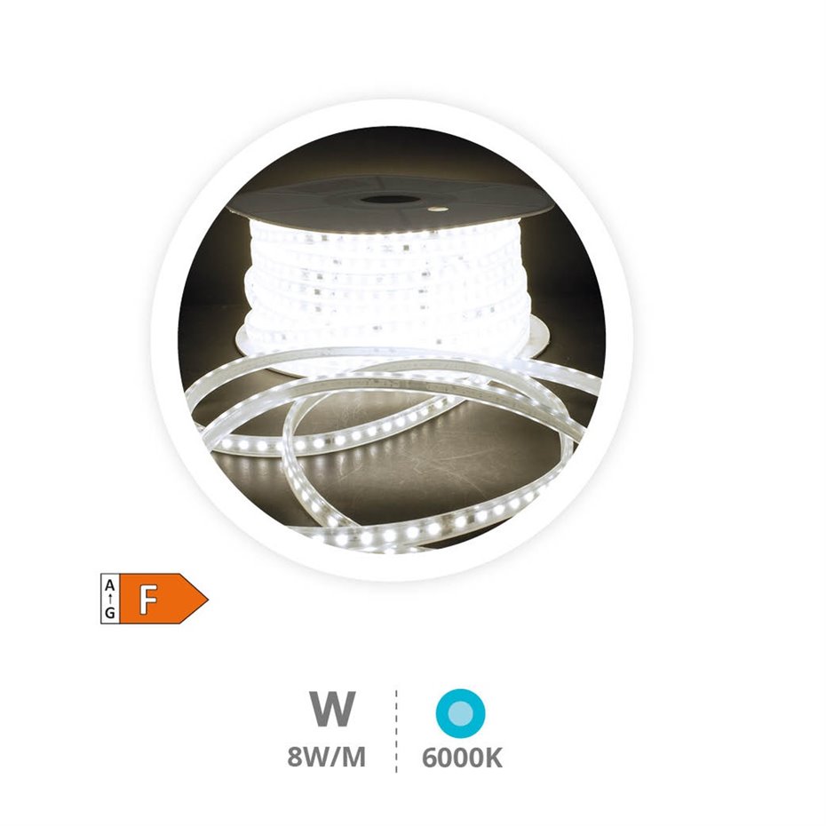 Rollo 50M tira LED 7,5W/M 6000-6500K IP65 230V
