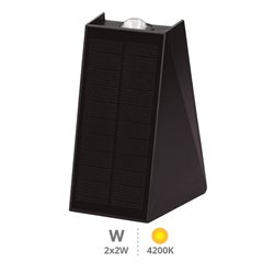 Aplique solar LED 2x2W 70Lm 4200k