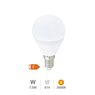 Lámpara LED esférica 7,5W E14 3000K