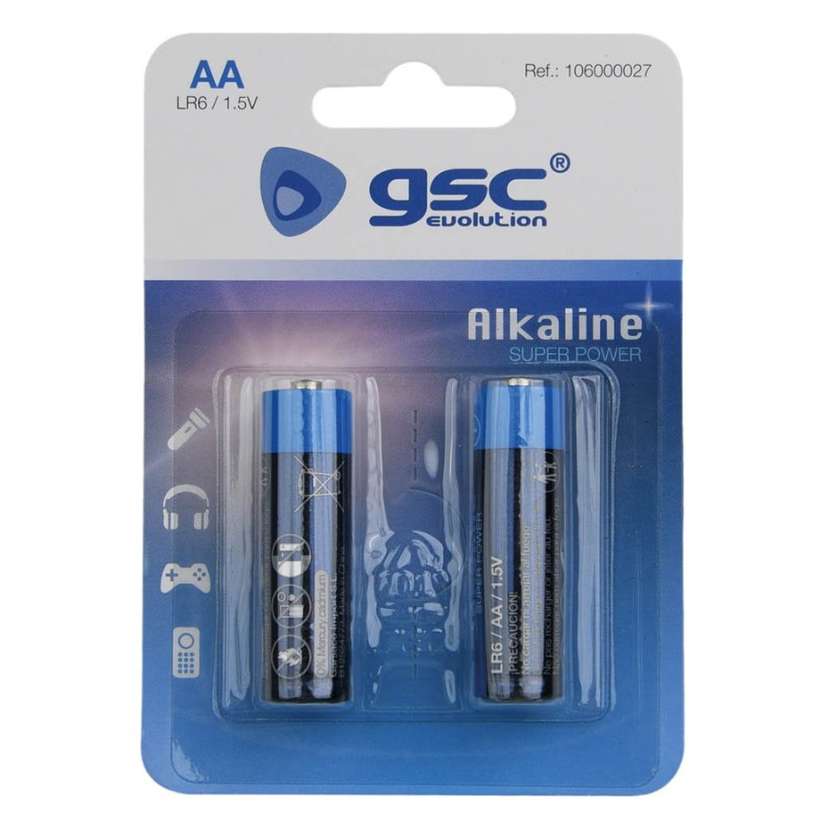 Pila alcalina GSC evolution LR6 (AA) Blister 2u
