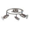 Foco de techo triple espiral Serie Kegla GU10 Níquel