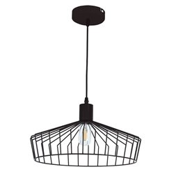 Lámpara de techo colgante Serie Bamil E27 Ø380mm Negro