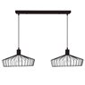 Lámpara de techo colgante Serie Bamil doble E27 Ø380mm Negro