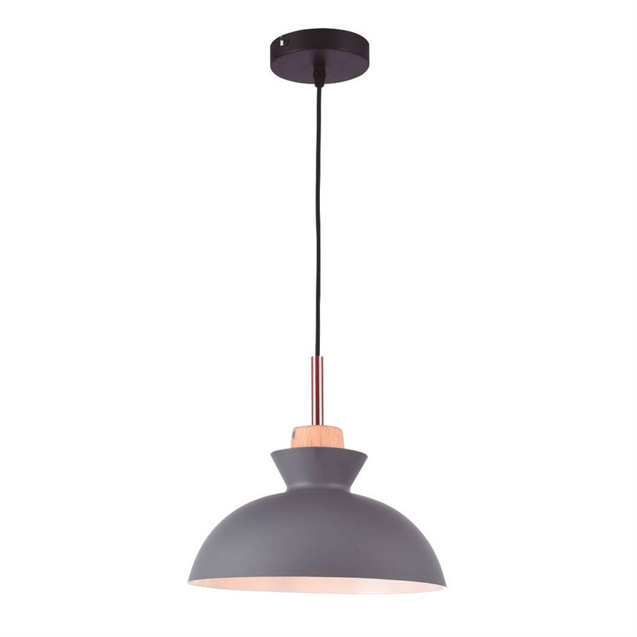 Lámpara de techo colgante Serie Sompara E27 Ø280mm Gris