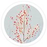 Rama decorativa LED de bayas rojas 0,8M Luz cálida