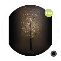 Árbol decorativo LED Sirka 1,2M Negro