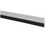 Burlete PVC con flecos adhesivo 1M Plata