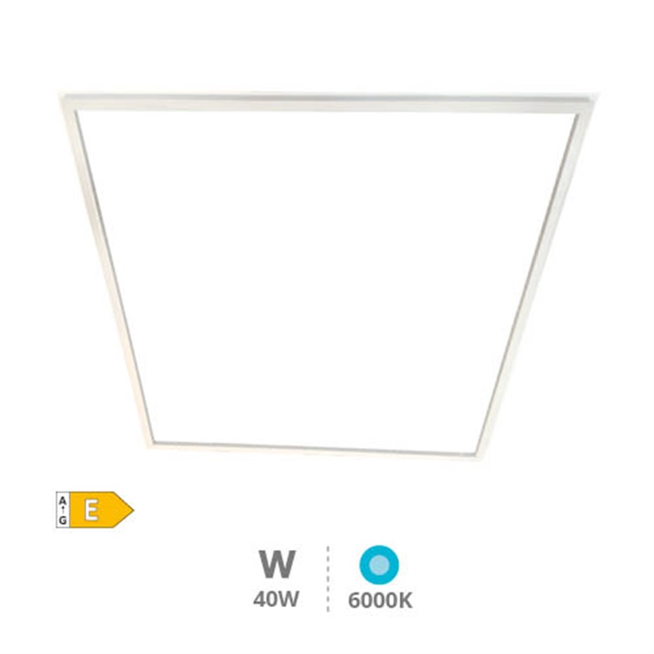 Marco empotrable panel LED Reteta 40W 6000K Blanco