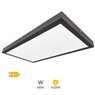 Panel superficie LED rectangular Kisongo 60W 4200K Negro