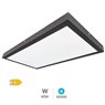 Panel superficie LED rectangular Kisongo 60W 6000K Negro