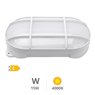 Aplique LED ovalado Cercis con rejilla 15W 4000K Blanco