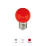 Bombilla LED esférica 1W E27 Rojo