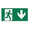 Adhesivo luminarias de emergencia flecha abajo 200x75mm